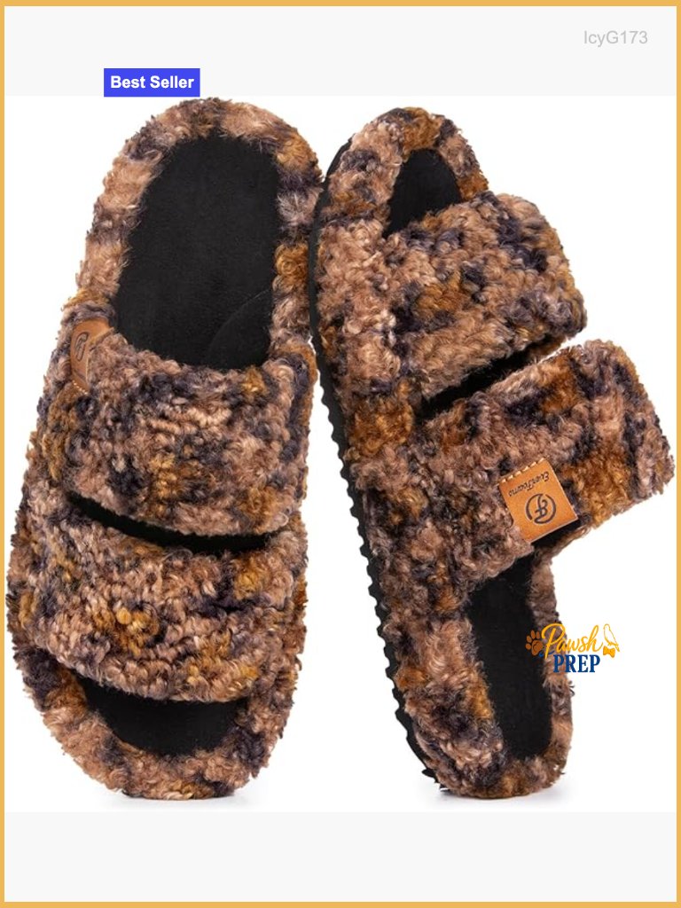 Fuzzy Open-Toe Slippers With Memory Foam - Cozy House Shoes